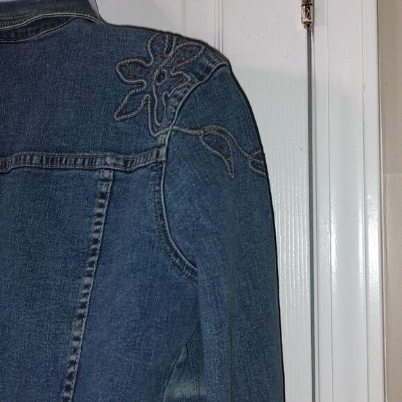 Vintage Carolina Blues snap down denim jean dress Sz XL - Picture 6 of 7